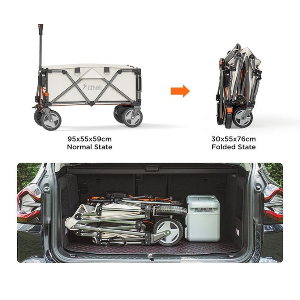 Візок акумуляторний Litheli 190л з двигуном від павербанку Power Bank Litheli 20000 mAh 45W Вінниця - фото 4