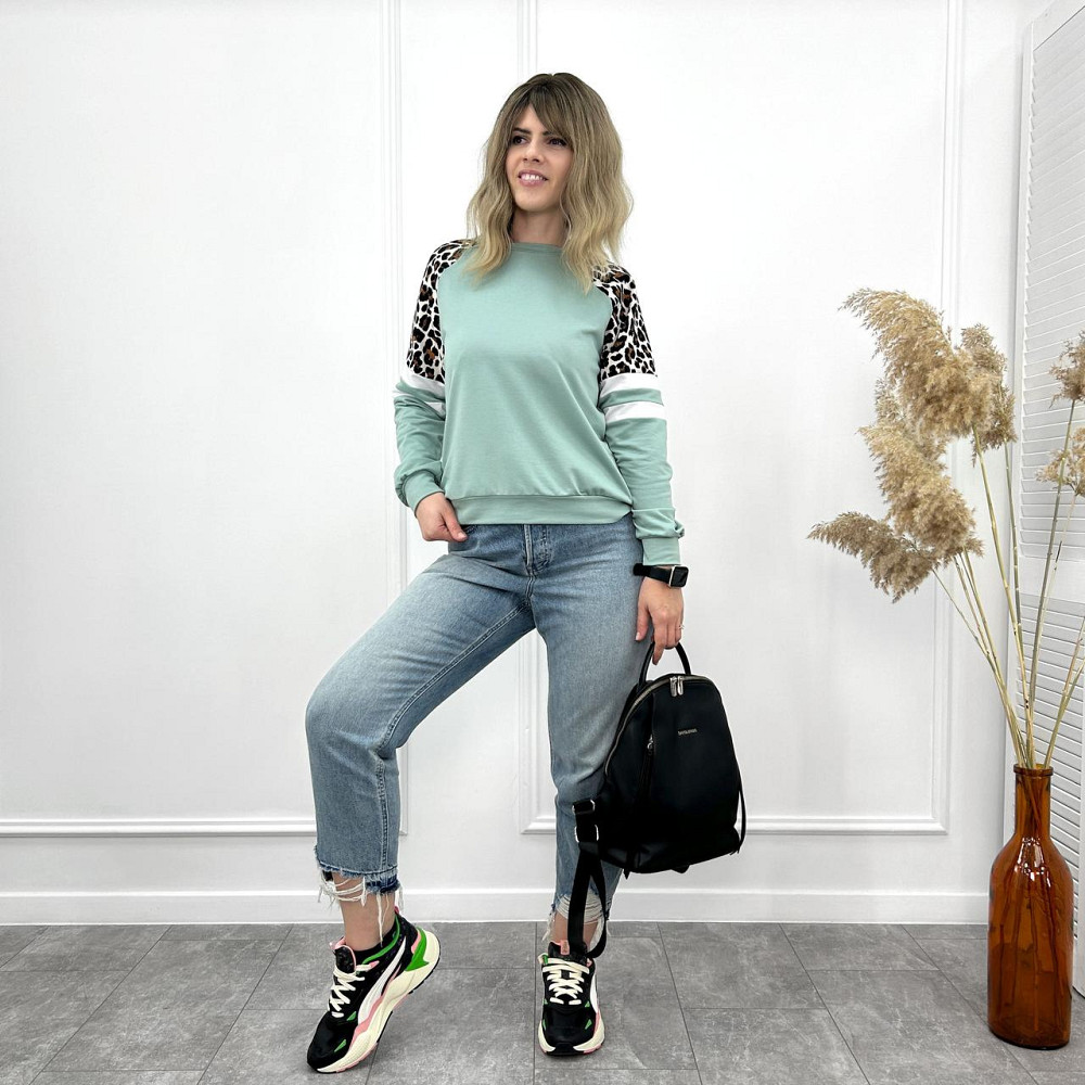 Женский свитшот со вставками 