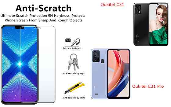 Захисне скло NeoGlass для Oukitel C31, Oukitel C31 Pro – надпрозоре та стійке Київ
