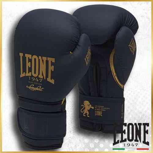 Рукавички боксерські для боксу та єдиноборств професійні оригінальні Leone Mono Blue 14 унцій Сині Київ