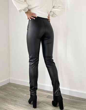 Стильні шкіряні штани жіночі "Casual" (тонкі) оптом | Норма Чорний, 44 Київ