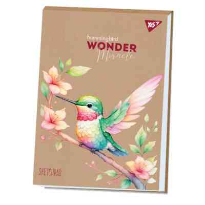 Альбом для малювання Yes А4 30 аркушів клеєний білила "Hummingbird" крафт (130580) Вінниця
