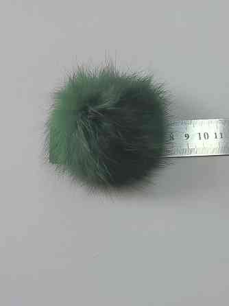 Меховой помпон на шапку из кролика 7-8 см Хаки Харьков