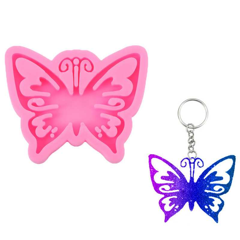 Молд силиконовый Бабочка 80 на 65 на 53 мм розовый Киев - изображение 1