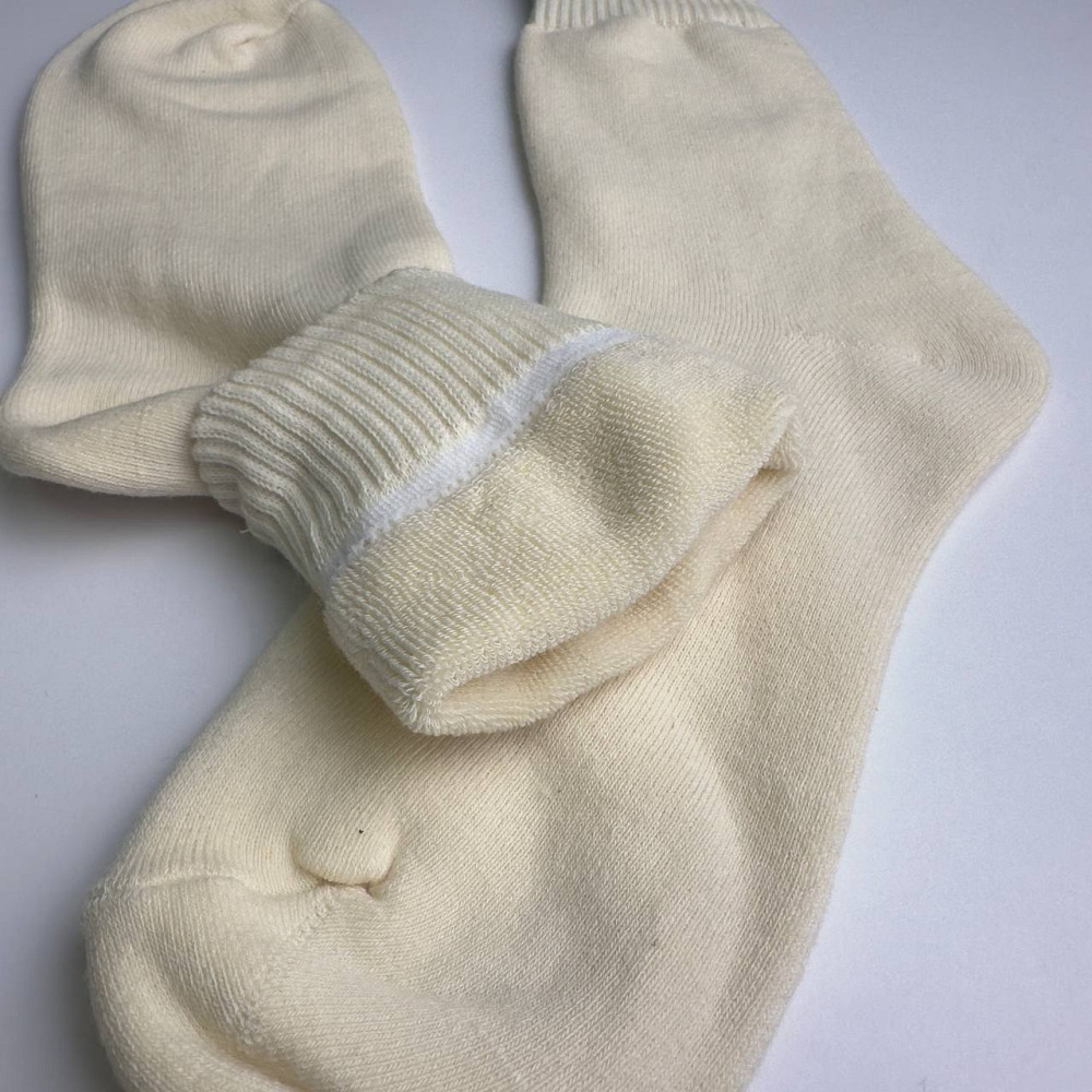 Теплі шкарпетки чоловічі махрові зимові Термо GM Textile Високі 41-46 Молочний Суми - фото 2
