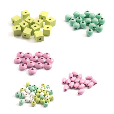 Набір для творчості Djeco з дерев&apos;яними бусинами Квіти (DJ09808) Вінниця - фото 1