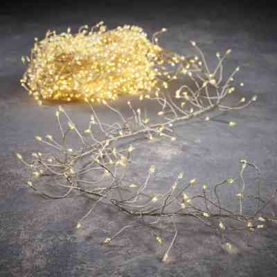 Гирлянда Luca Lighting кластер серебряная струна, 8 м, теплый белый (8718861852813) Вінниця