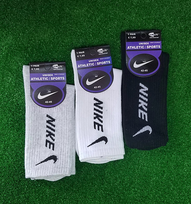Шкарпетки демісезонні бавовна високі Nike Туреччина розмір 42-45 Київ - фото 1