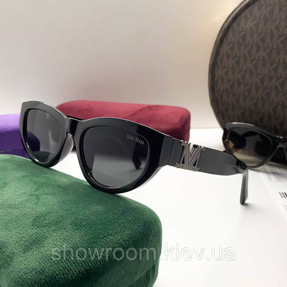 Жіночі сонцезахисні окуляри Max Mara (3610) чорні Київ - фото 5