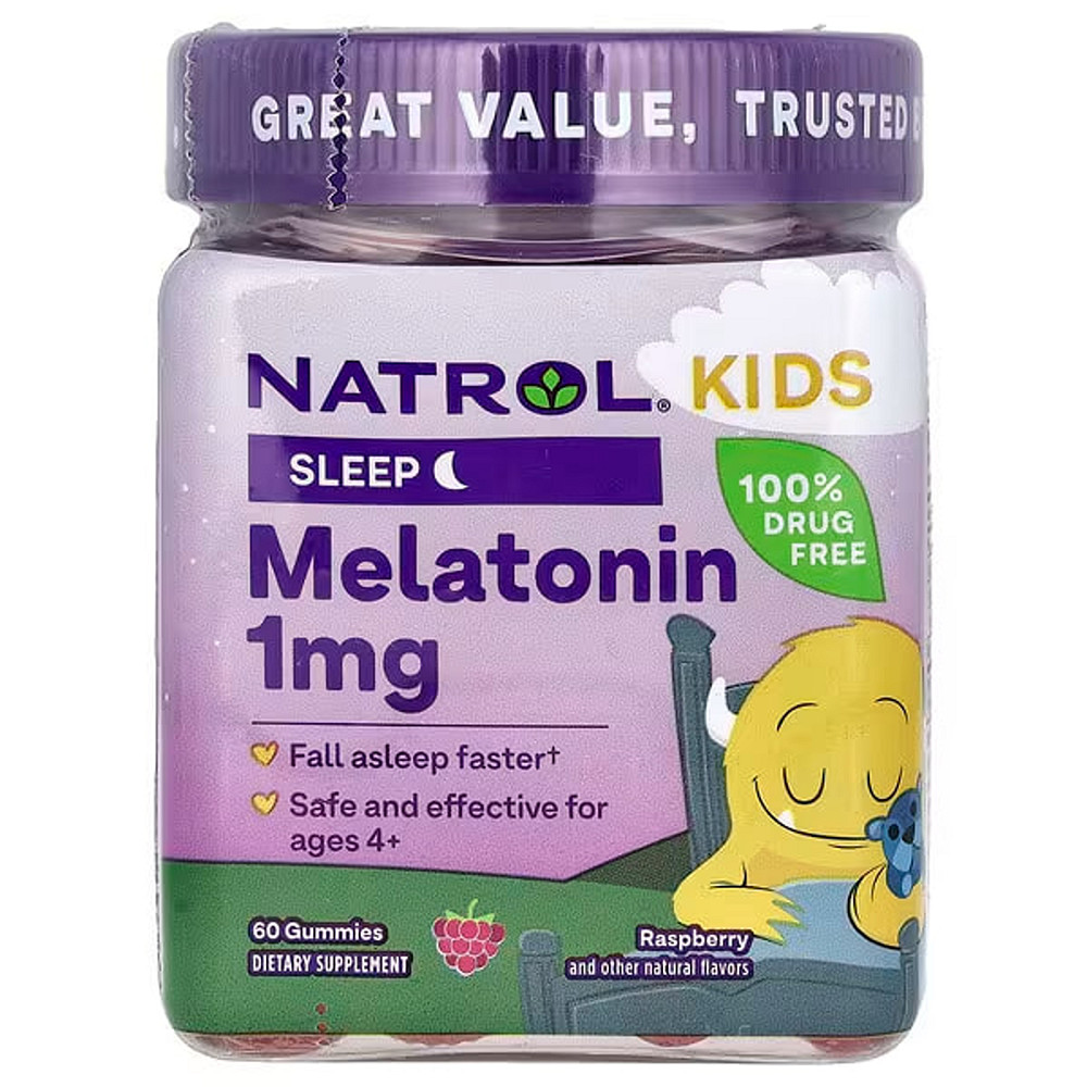 Мелатонин детский жевательный (Melatonin Kids) 1 мг 90 жевательных конфет со вкусом ягод Київ - фото 2