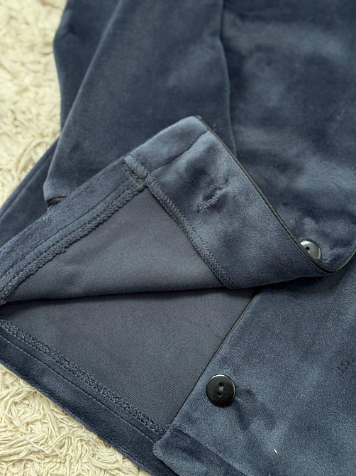 Дитяча велюрова тепла піжама одна кишеня Графітовий ч/к122-128 Харків - фото 5