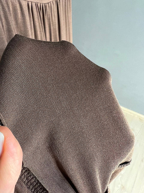 Брюки женские A-N 25060 палаццо на резинке с карманами тонкие свободные, коричневый, one size Киев - изображение 20