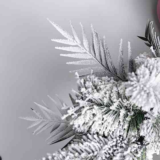 Штучний різдвяний вінок Засніжений Святковий 60 см TD-VINSN Київ