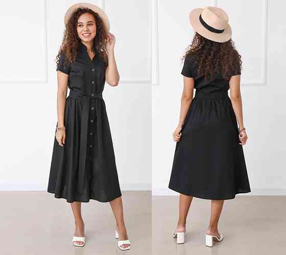 Довга котонова сукня на гудзиках "Lesley" оптом | Норма Київ