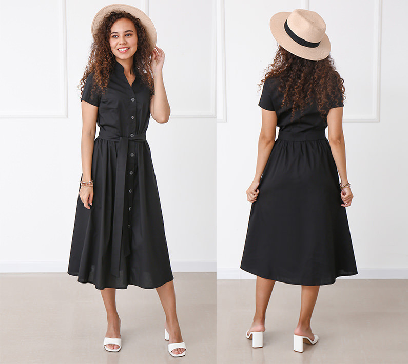 Довга котонова сукня на гудзиках "Lesley" оптом | Норма Київ - фото 3