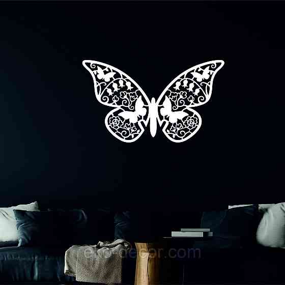 Декоративне настінне Панно  «Метелик» , Декор на стіну 70*40 см, Білий Київ