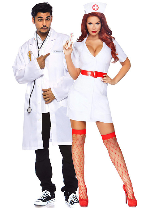 Костюм медсестры S Leg Avenue 2 предмета, бело-красный Sex Aura Киев - изображение 4