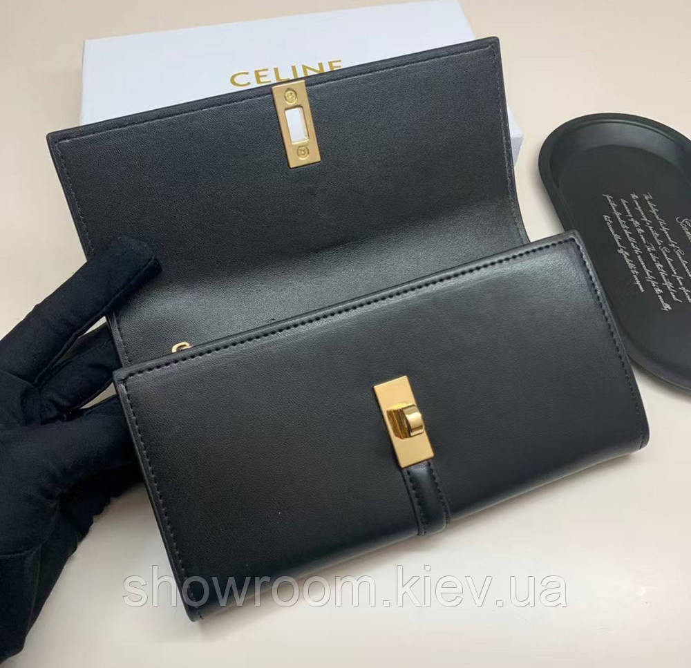 Жіночий брендовий гаманець Celine (924) black Київ - фото 4