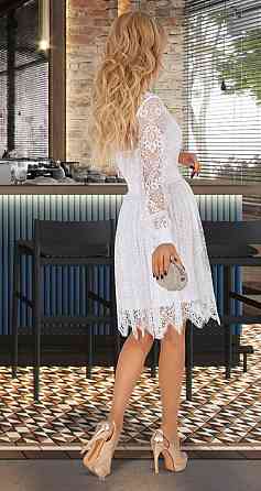 Біла гіпюрова сукня плісня (42) Київ