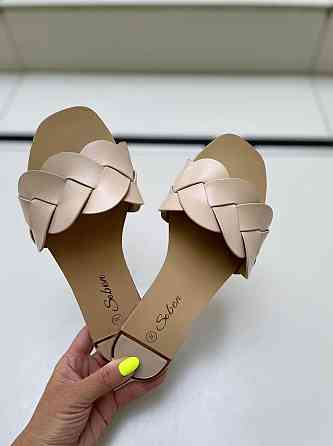 Seben Жіночі шльопанці, штучна шкіра, на низькому ходу бежеві літні Seben T125-3 р. 38-41 39 Коломия