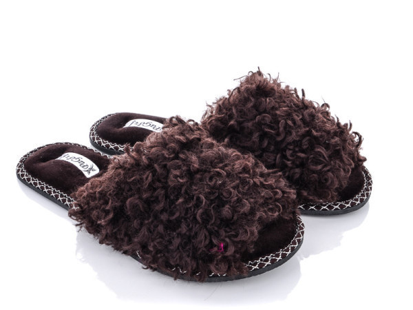 Тапочки женские открытые PaGо коричневый мех барашек 38 Одесса - изображение 2