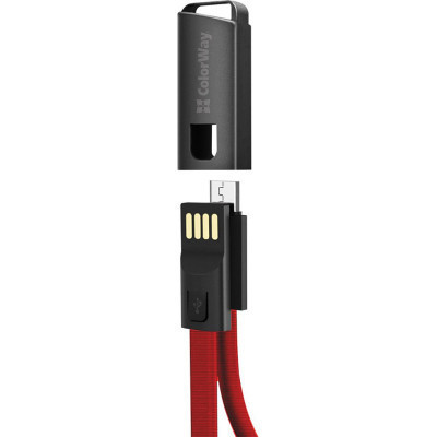 Дата кабель USB 2.0 AM to Micro 5P 0.22m red ColorWay (CW-CBUM022-RD) Винница - изображение 3