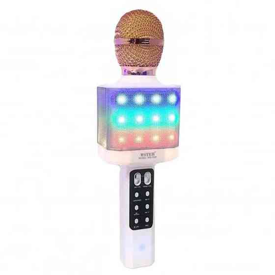 Мікрофон WS-1828 бездротовий професійний караоке-мікрофон з Bluetooth, запис, LED підсвічування Одеса