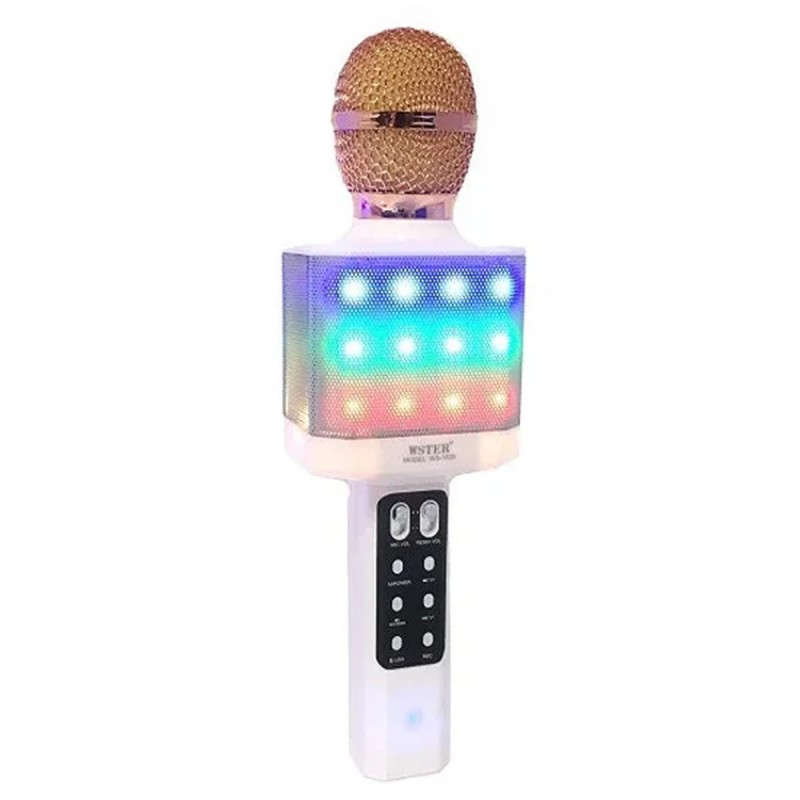 Мікрофон WS-1828 бездротовий професійний караоке-мікрофон з Bluetooth, запис, LED підсвічування Одеса - фото 2