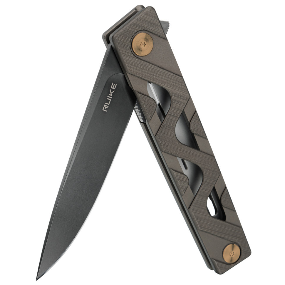 Ніж складаний туристичний Ruike P878-AK, (8.7 см) 14C28N / 6063Aluminum сірий Киев - изображение 9