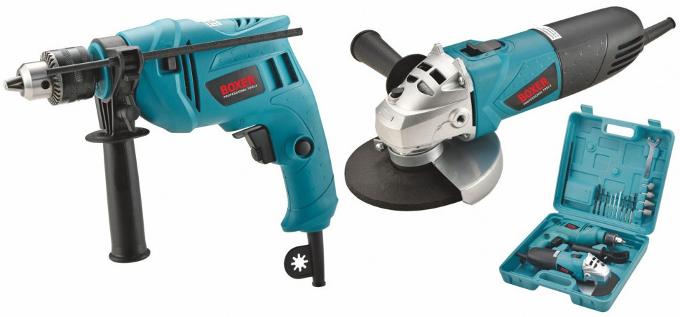Набір: перфоратор та кутова шліфмашина BX-7117 900 Вт, диск 125 мм, патрон 13 мм, кейс Одеса - фото 2