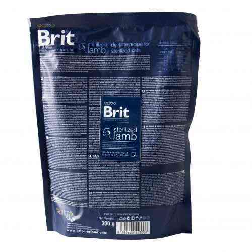 Сухий корм Brit Premium Cat Nature Sterilized Lamb для стерилізованих кішок, з ягням, 300 г Київ
