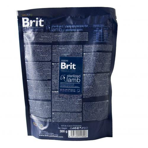 Сухий корм Brit Premium Cat Nature Sterilized Lamb для стерилізованих кішок, з ягням, 300 г Київ - фото 3