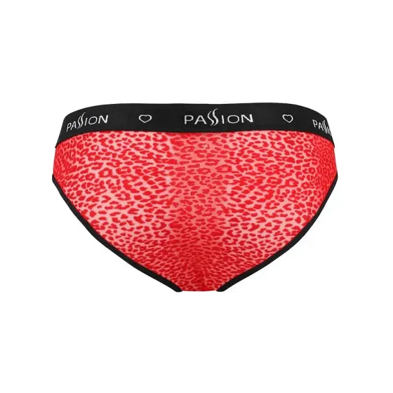 Чоловічі напівпрозорі труси Passion 031 SLIP MIKE L/XL Red, під леопард Львов