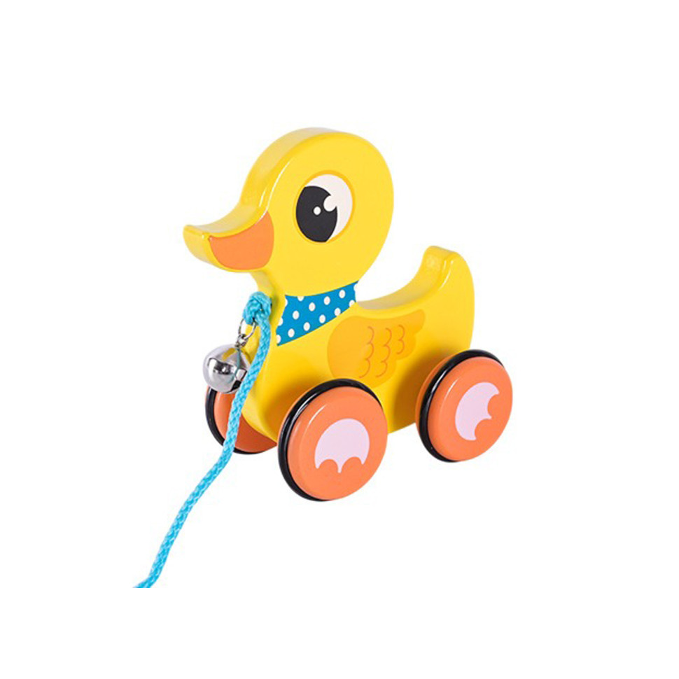 Дитяча дерев’яна каталочка "Каченя" C15030-1 на мотузці Вінниця - фото 1