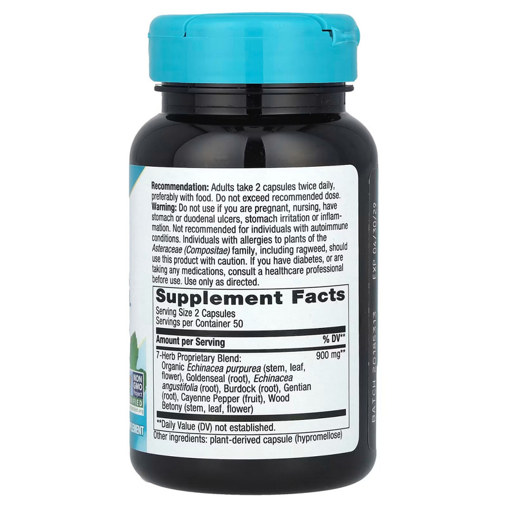 Ехінацея та гідрасстис Nature's Way Echinacea Goldenseal 900 мг 100 вег капсул Київ - фото 2