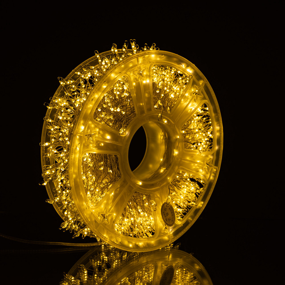 Гірлянда новорічна 50 м, 1500 LED, білий провід, жовте світло Київ - фото 8