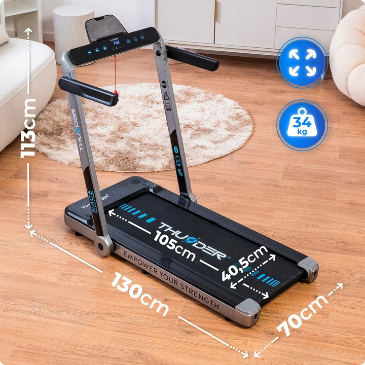 Беговая дорожка электрическая THUNDER RACE-SILVER Киев - изображение 3