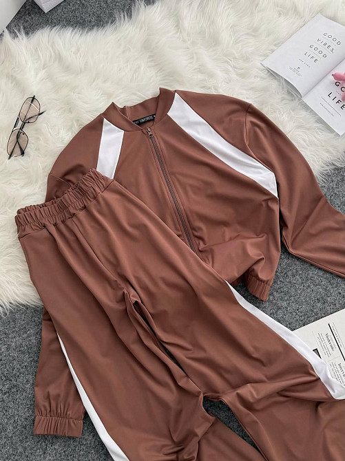 Жіночий прогулянковий костюм-двійка: кофта та штани трикотаж Моко, 42/44 Одеса - фото 3