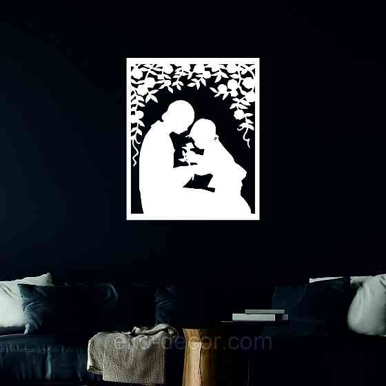 Декоративное настенное Панно «Мать и ребенок» Декор на стену 90*73 см, Белый Киев