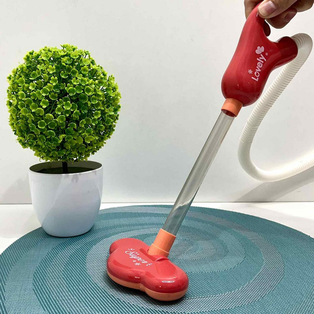 Набір для прибирання з пилососом світловими ефектами 12 предметів Червоний (8023) Чернігів - фото 8