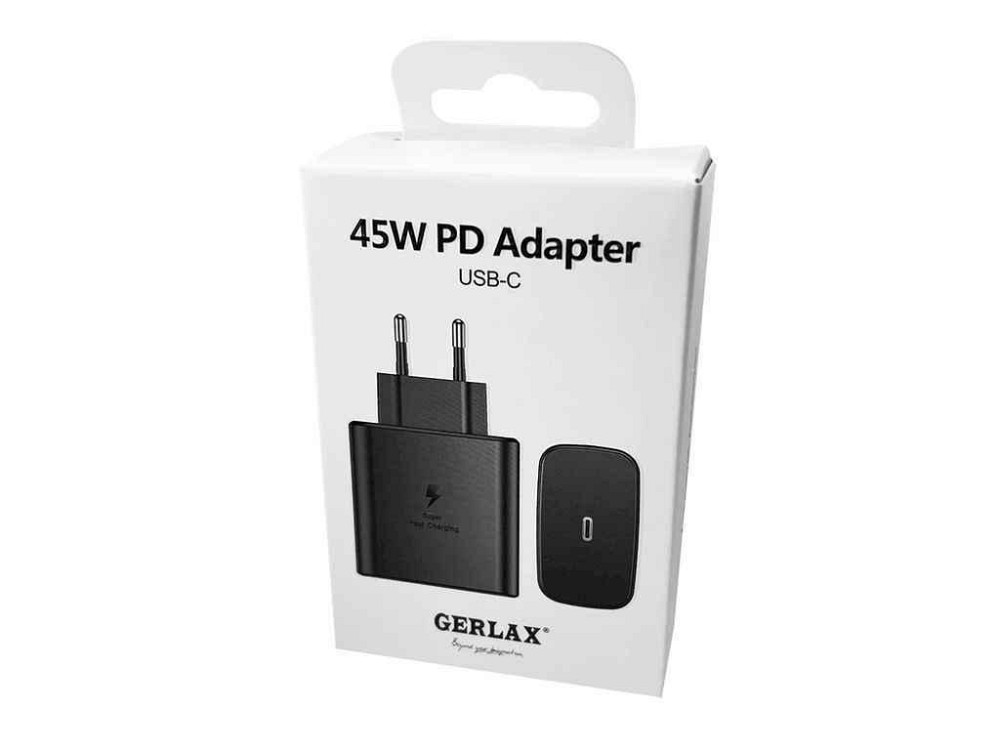 Мережевий зарядний пристрій PD Type-C A12S PD45W чорний ТМ GERLAX Київ - фото 1