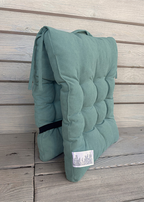 Подушка для стільців (40x120х7 см) подвійна Decorator Соро колір бірюзовий 84-109 Київ - фото 4