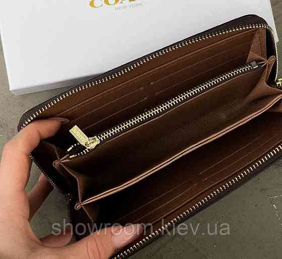 Брендовый женский кошелек на молнии Coach (1377-3) Киев