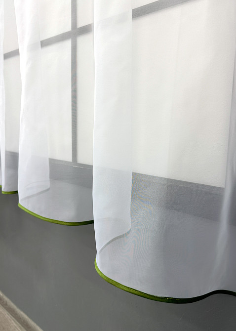 Кухонна гардина VR-Textil № 036к арка білий з бузковим і салатовим 280х170 см (52-1172) Київ - фото 6