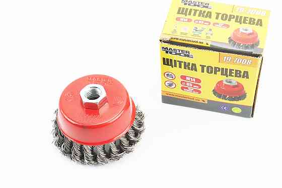 Щітка торцева М14 D-85мм з плетеного дроту 19-7008 Київ