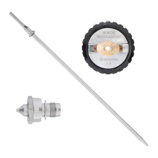 Комплект 1,4 мм форсунка, воздушная головка, игла к краоскопультатам HVLP BLACK M-DIAMOND (PT-0163, PT-0164, PT-0168) STORM Киев - изображение 1