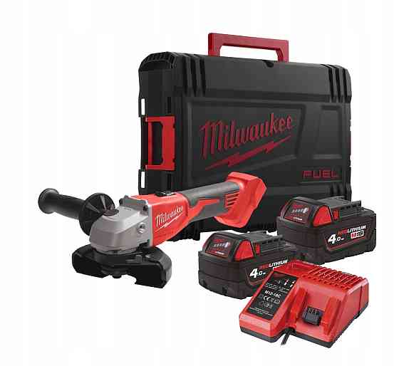 Шлифмашина угловая аккумуляторная бесщеточная MILWAUKEE, M18 BLSAG125X-402X, диаметр 125мм (зарядный.устройство М12-18 С, 2 аккумулятор Одесса