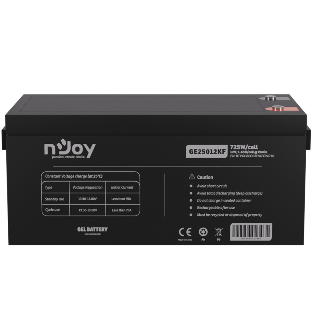 Акумуляторна батарея Njoy GE25012KF 12 V 250 AH (BTVGCBEOGHYKFCW01B) GEL ( 27081 ) Харків - фото 1
