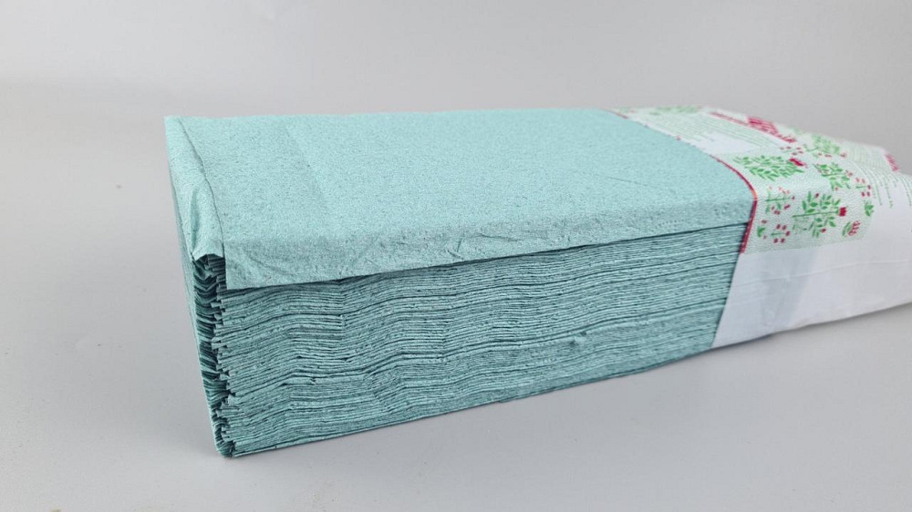 Бумажное листовые   полотенце v-сложение зеленое(160листов)  (1 пачка) Харьков - изображение 2