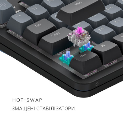 Клавиатура Dark Project ALU87 Midnight ABS RGB Mech G3MS Zircon Black (DPKB_MIDNIGHT_87_ANSI_UA) Винница - изображение 2